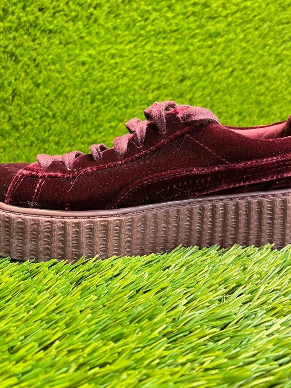 Puma Fenty x Velvet Creeper Womens Size 5.5 Burgundy Athletic Shoes Sneakers